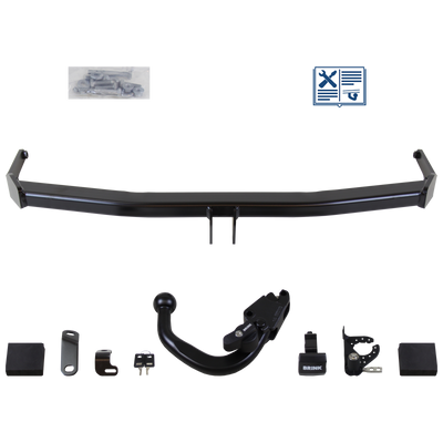 Attelage rotule démontable Brink + faisceau TowTec spécifique 13 broches