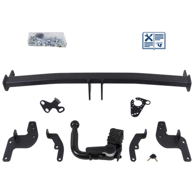 Attelage rotule démontable GDW + faisceau TowTec universel 7 broches