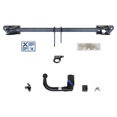 Attelage rotule démontable AUTO-HAK + faisceau TowTec universel 7 broches
