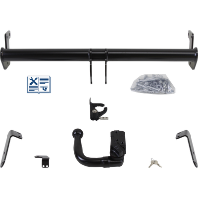 Attelage rotule démontable Brink + faisceau TowTec spécifique 13 broches