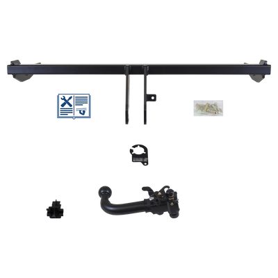 Attelage rotule démontable AUTO-HAK + faisceau TowTec universel 7 broches