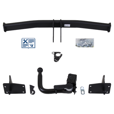 Attelage rotule démontable GDW + faisceau TowTec spécifique 13 broches