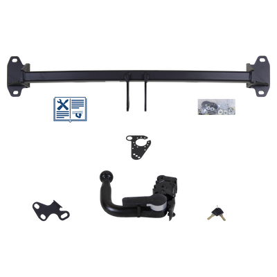 Attelage rotule démontable GDW + faisceau TowTec universel 7 broches