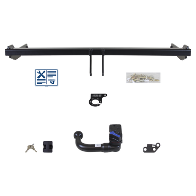 Attelage rotule démontable AUTO-HAK + faisceau TowTec spécifique 7 broches
