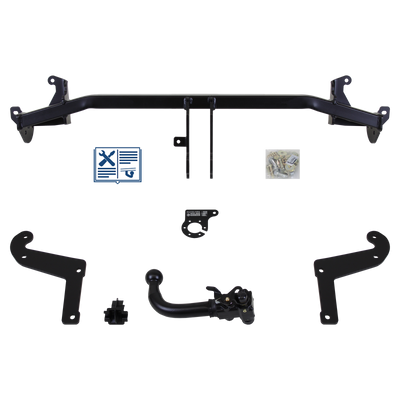 Attelage rotule démontable AUTO-HAK + faisceau TowTec universel 7 broches