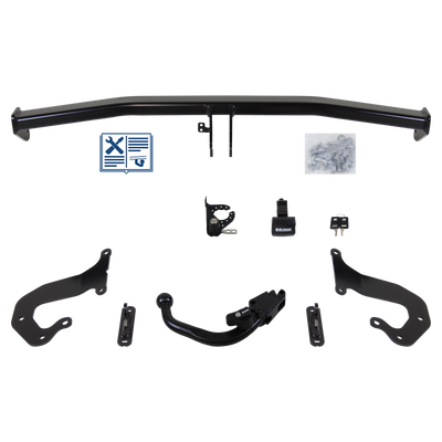 Attelage rotule démontable Brink + faisceau TowTec spécifique 7 broches