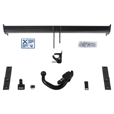 Attelage rotule démontable Brink + faisceau TowTec spécifique 7 broches
