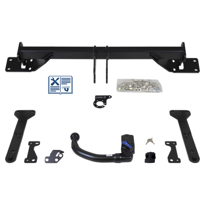 Attelage rotule démontable AUTO-HAK + faisceau TowTec spécifique 13 broches