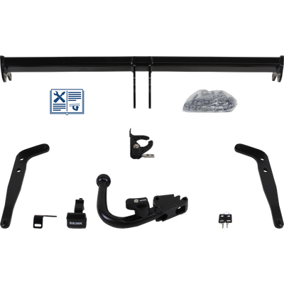 Attelage rotule démontable Brink + faisceau TowTec spécifique 13 broches