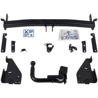 Attelage rotule démontable GDW + faisceau TowTec universel 13 broches