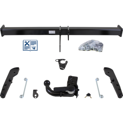 Attelage rotule démontable GDW + faisceau TowTec spécifique 13 broches
