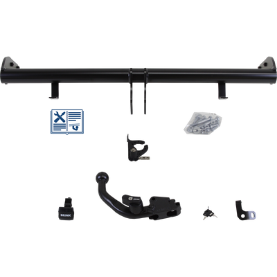 Attelage rotule démontable Brink + faisceau TowTec universel 7 broches
