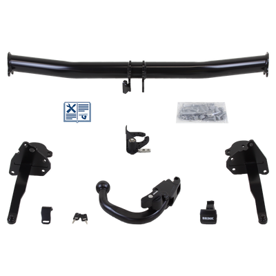 Attelage rotule démontable Brink + faisceau TowTec universel 7 broches