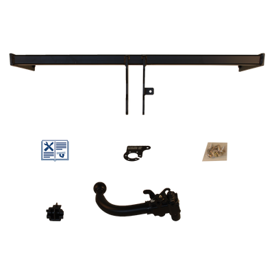 Attelage rotule démontable AUTO-HAK + faisceau TowTec spécifique 13 broches