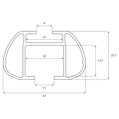 Galerie de toit Menabo Sherman 134 cm
