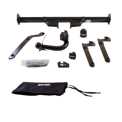 Attelage rotule démontable Brink + faisceau TowTec spécifique 13 broches