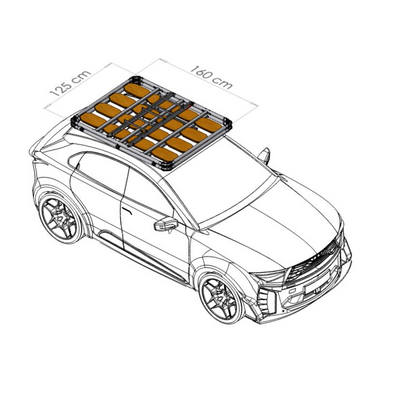Plateforme de tente de toit Kit CampUp Karma
