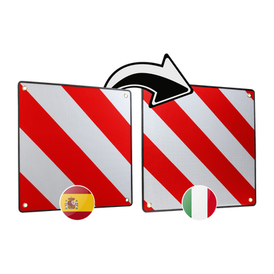 Panneau d'avertissement pour l'Espagne et l'Italie